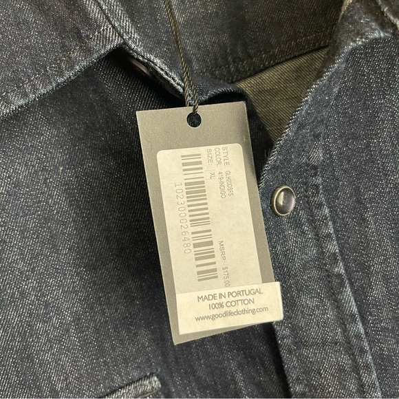 Goodlife Brand Button Down Long Sleeve Western Denim Indigo Shirt - Picture 5 of 7